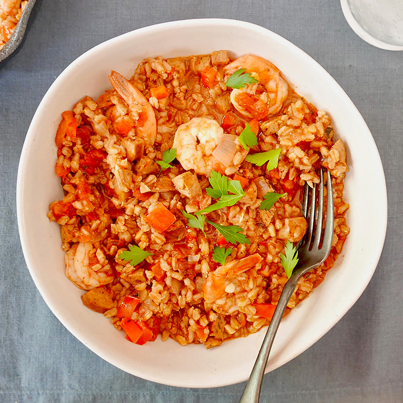 Farro-jambalaya - Strongfast Fitness